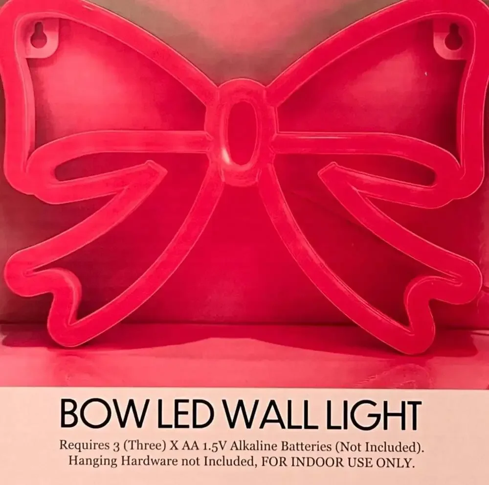 Room2Room Pink Bow LED Wall Light
